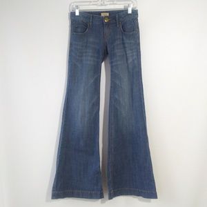 Free People Low Rise Bell Bottom Flare Jeans Sz 24